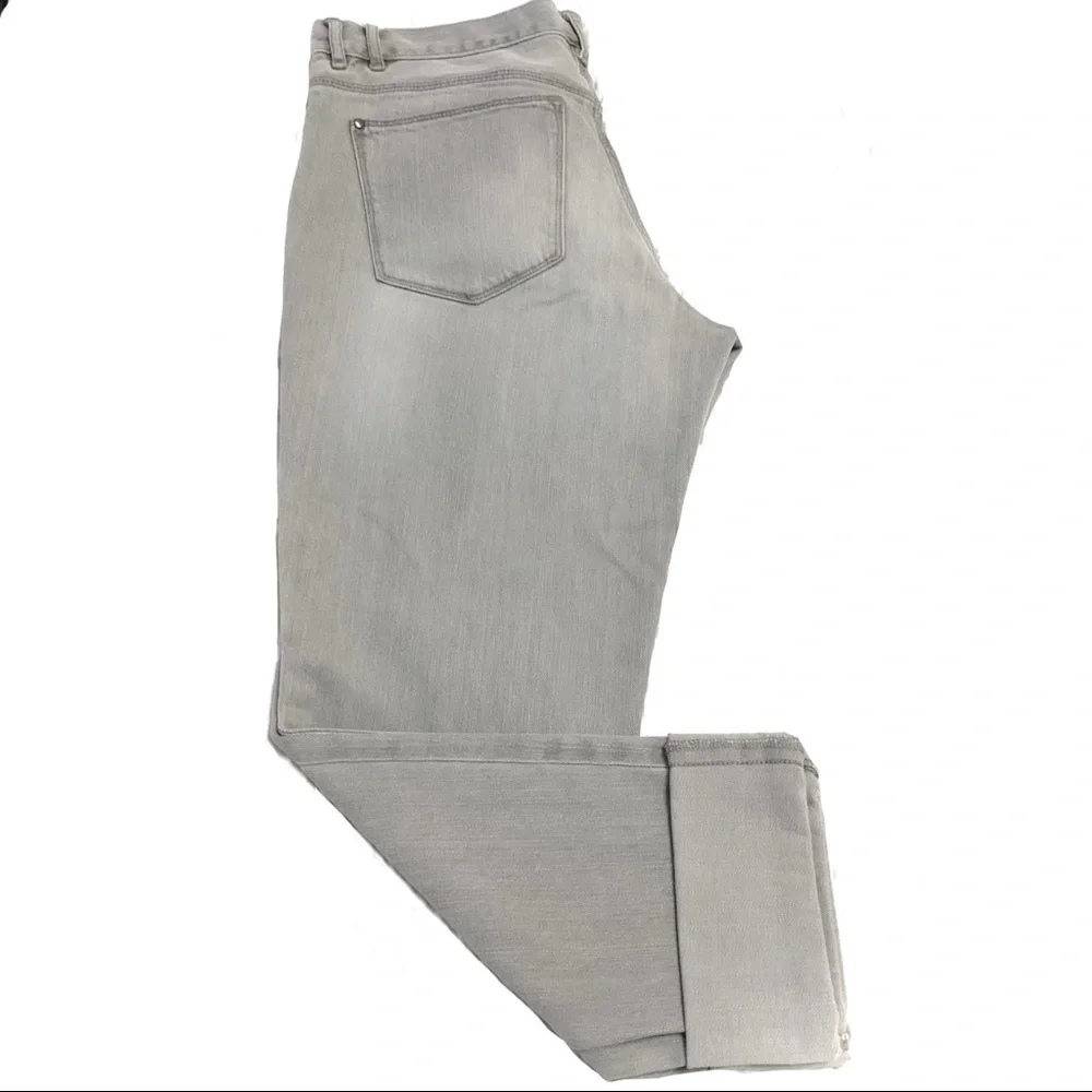EDDIE BAUER Grey Cuffed Cropped Jeans - Picture 5 of 14